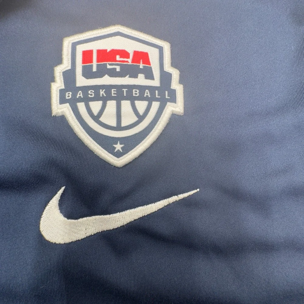 Nike USA Basketball Polo Mens XL Navy Blue‎ Dri-FIT Excellent Embroidered Logo
